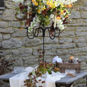 winter wedding candelabra