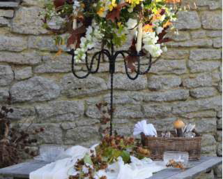 winter wedding candelabra