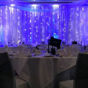 Devere Arden Suite backdrop and ceiling drapes