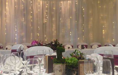 devere new place arden suite ceiling drapes swags backdrop 1