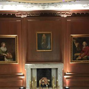 Cowdray dinning room black and white dancefloor