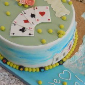 Beach & Tennis Themed Cake