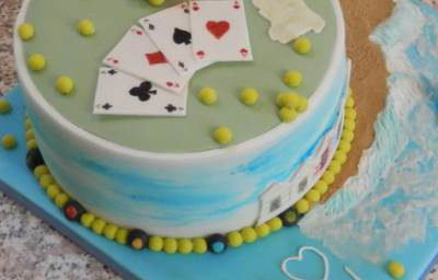 Beach & Tennis Themed Cake