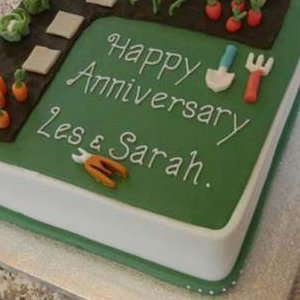 Garden Themed Anniversary Cake