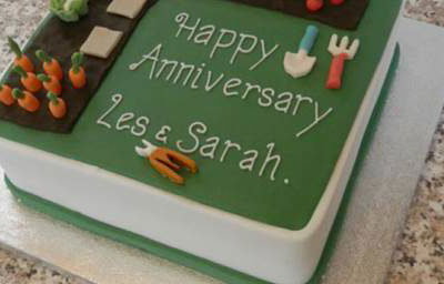 Garden Themed Anniversary Cake