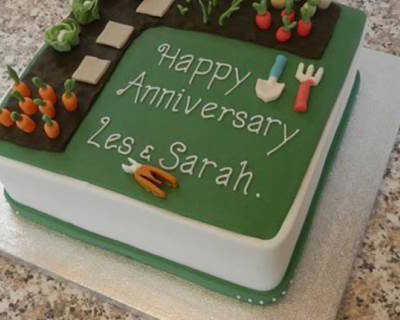 Garden Themed Anniversary Cake