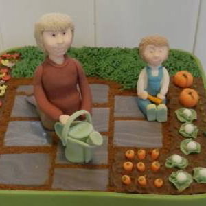 Garden Themed Celebration Cake