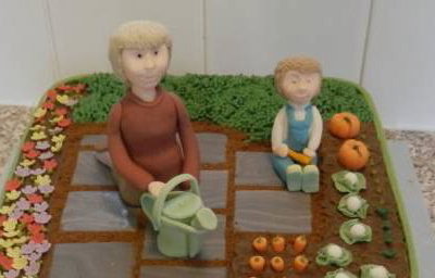 Garden Themed Celebration Cake