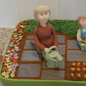 Garden Themed Celebration Cake