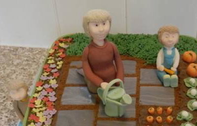 Garden Themed Celebration Cake
