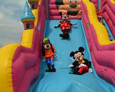 They Go Onto Bouncy Castles With the Children