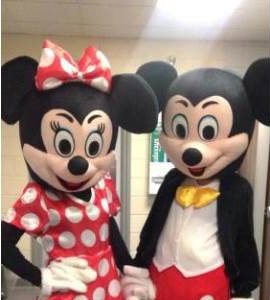 Mickey and Minnie Mouse Mascots