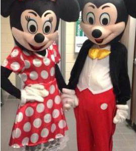 Mickey and Minnie Mouse Mascots