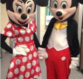Mickey and Minnie Mouse Mascots