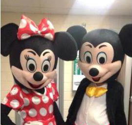 Mickey and Minnie Mouse Mascots