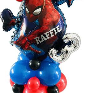 Themed balloons and party decor.