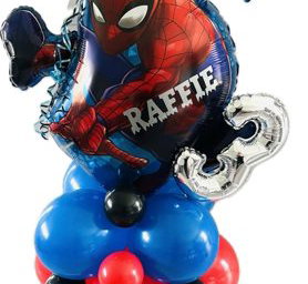 Themed balloons and party decor.