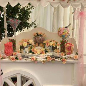 Floral Themed Candy Cart hire in Hertfordshire, Bedfordshire, Essex & surrounding areas. 