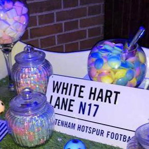 Football themed Candy Cart hire in Hertfordshire, Bedfordshire, Essex & surrounding areas. 