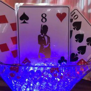 Casino Themed Centrepiece hire in Hertfordshire, Bedfordshire, Essex & surrounding areas.