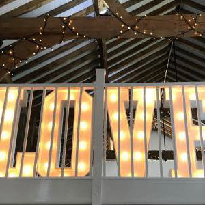 4ft Light Up LOVE Letter hire in Hertfordshire, Bedfordshire, Essex & surrounding areas. 