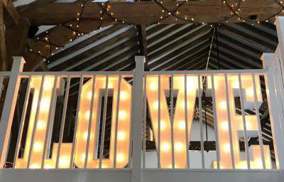 4ft Light Up LOVE Letter hire in Hertfordshire, Bedfordshire, Essex & surrounding areas.