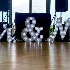 Light Up 'Mr & Mrs' Letter Hire in Hertfordshire, Essex, Bedfordshire & surrounding areas