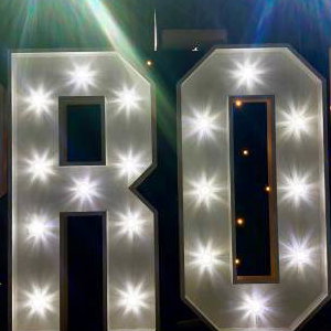 Light Up Letter Hire in Hertfordshire, Essex, Bedfordshire & surrounding areas. Perfect for all birthdays, birthdays, weddings, Proms and many more
