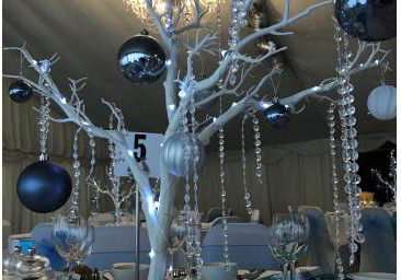 Winter Wonderland table centrepiece hire in Hertfordshire, Bedfordshire, Essex & surrounding areas. Perfect for birthdays or corporate events