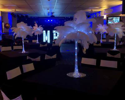 Gatsby themed venue styling available in Hertfordshire, Bedfordshire, Essex & surrounding areas