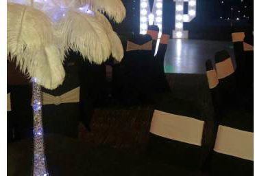 Gatsby themed venue styling available in Hertfordshire, Bedfordshire, Essex & surrounding areas