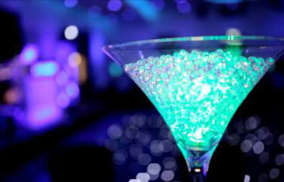 Martini Glass Table Centrepiece hire in Hertfordshire, Bedfordshire, Essex & surrounding areas. Perfect for weddings, birthdays & corporate events