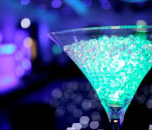 Martini Glass Table Centrepiece hire in Hertfordshire, Bedfordshire, Essex & surrounding areas. Perfect for weddings, birthdays & corporate events