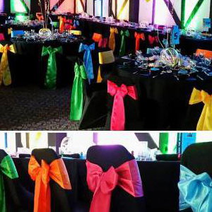 Chair cover & sash in Hertfordshire, Bedfordshire, Essex & surrounding areas. Perfect for weddings, birthdays & corporate events