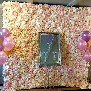 Flower Wall hire in Hertfordshire, Bedfordshire, Essex & surrounding areas. Perfect for weddings, birthdays & baby showers