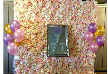 Flower Wall hire in Hertfordshire, Bedfordshire, Essex & surrounding areas. Perfect for weddings, birthdays & baby showers
