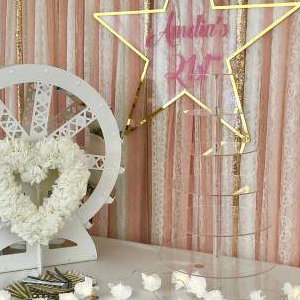 Cake table or feature table decor hire in Hertfordshire, Bedfordshire, Essex & surrounding areas. Perfect for weddings, birthdays & baby showers