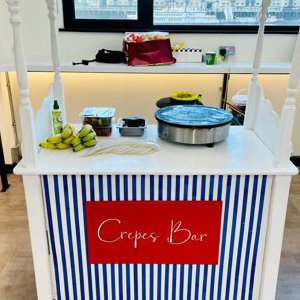 Love Candy Floss offers Crepe Bar Hire for events.  Various Units available with branding opportunities 