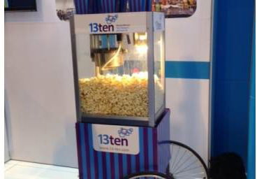 Corporate Branding Available for most items.  Custom Branded Popcorn Cart hire 