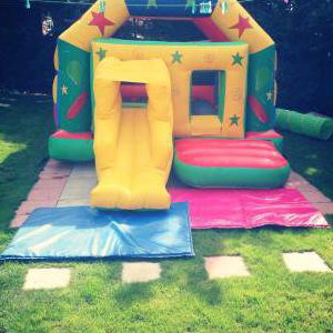 16x14 Party Square With Slide and Roof