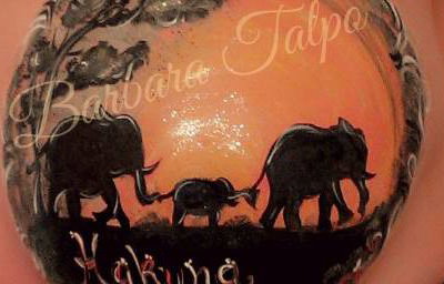 "Africa" Bump Painting