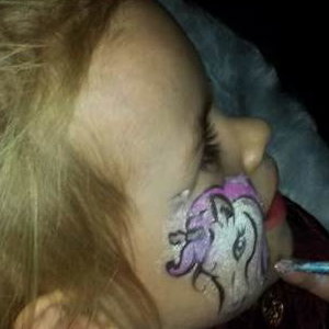 ' Unicorn ' Tattoo Face Painting