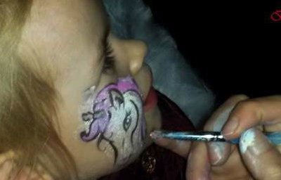 ' Unicorn ' Tattoo Face Painting