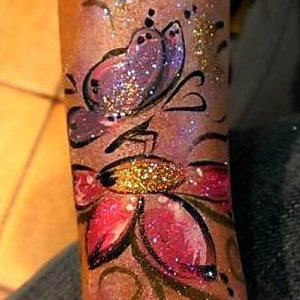 ' Butterfly ' Tattoo Face Painting