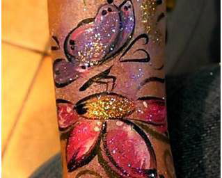 ' Butterfly ' Tattoo Face Painting