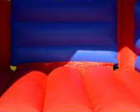 Plain Red & Blue Bouncy Castle Hire - Red & Black 11ft x 15ft Bouncy Castle