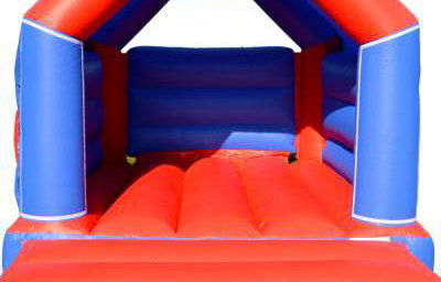Plain Red & Blue Bouncy Castle Hire - Red & Black 11ft x 15ft Bouncy Castle