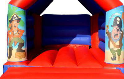 Pirate Bouncy Castle Hire - Red & Blue 11ft x 15ft Bouncy Castle