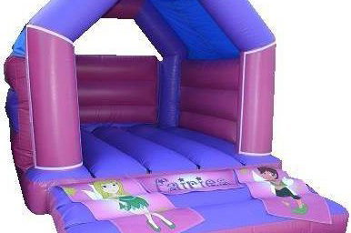 pink and purple bouncy castle
