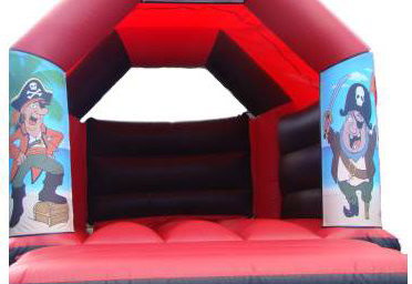 Pirate Bouncy Castle Hire - Red & Black 11ft x 15ft Bouncy Castle